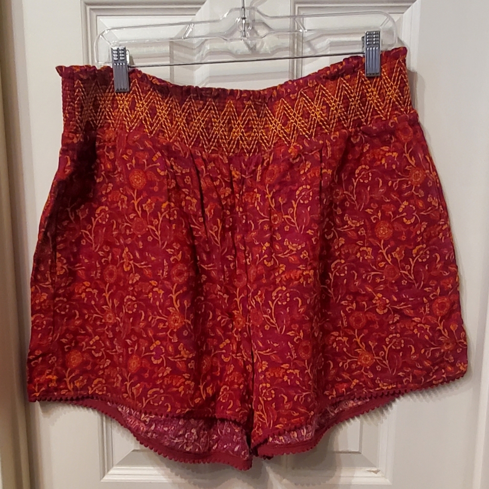 Matilda Jane Red and Orange Patterned Fabric Size Large